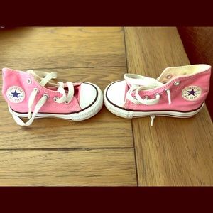 Pink and white converse for your toddler
